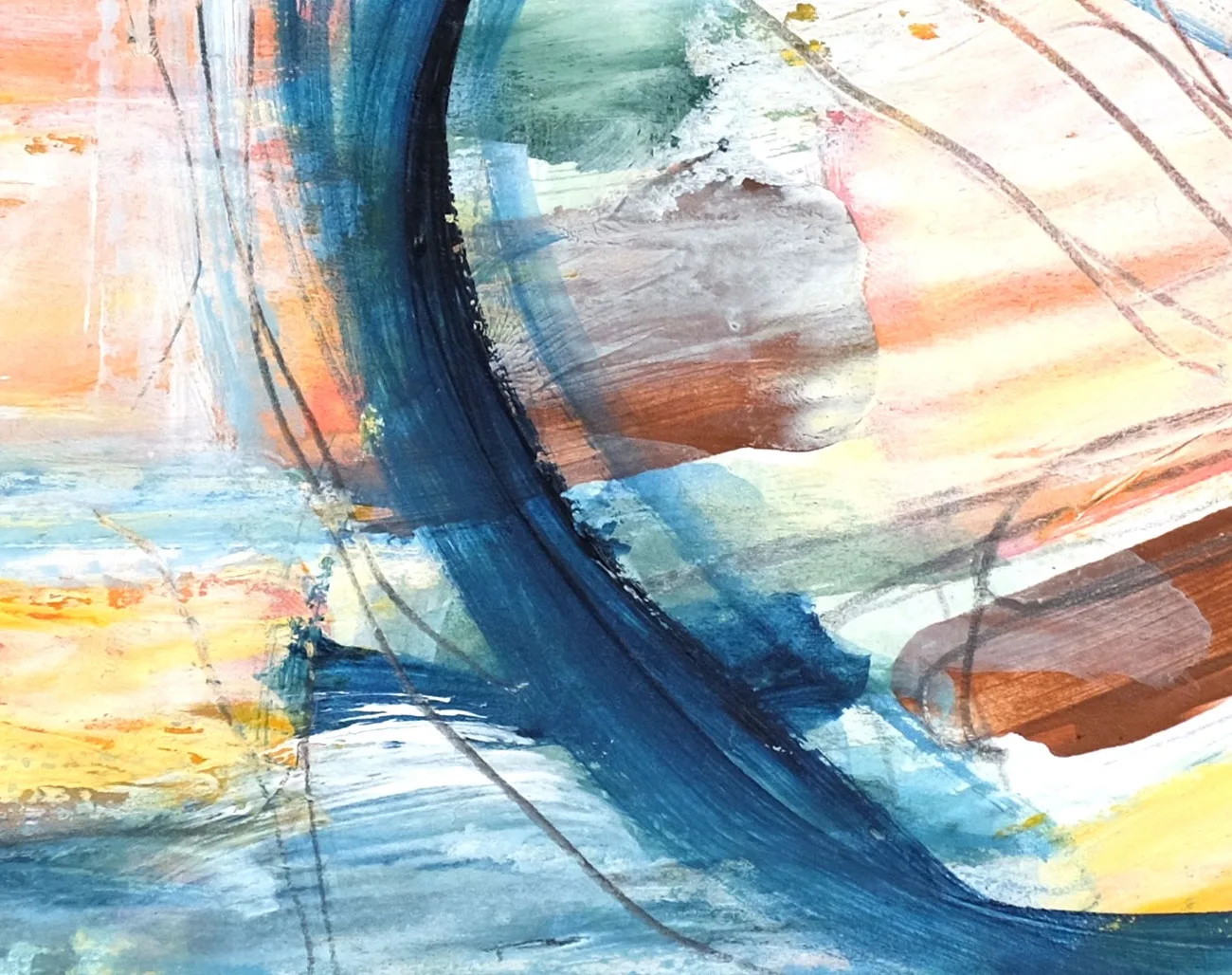 Abstrakte Malerei aus dem Atelier der Praxis für Kunsttherapie in Ammerbuch