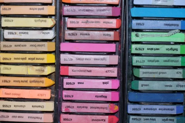 Pastellkreiden in vielen Farben